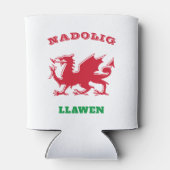 Nadolig Llawen Welsh Frohe Weihnachten Simple Celt Dosenkühler (Rückseite)