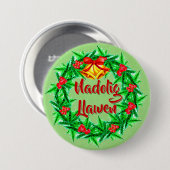 Nadolig Llawen Welsh Frohe Weihnachts-Abzeichen Button (Vorne & Hinten)