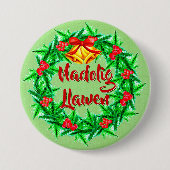 Nadolig Llawen Welsh Frohe Weihnachts-Abzeichen Button (Vorderseite)