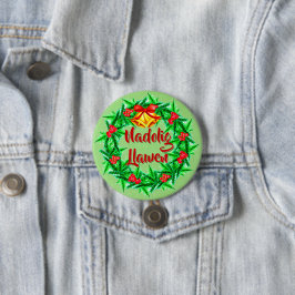 Nadolig Llawen Welsh Frohe Weihnachts-Abzeichen Button