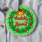 Nadolig Llawen Welsh Frohe Weihnachts-Abzeichen Button (Beispiel)