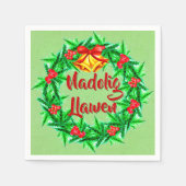 Nadolig Llawen Welsh Frohe Weihnachtscocktail Serviette (Vorderseite)
