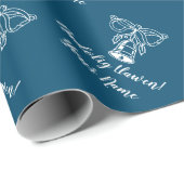 Nadolig Llawen! Welsh Merry Christmas Brauch Geschenkpapier (Rolleneckpunkt)