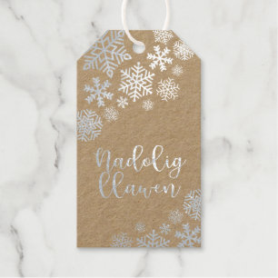 Nadolig Llawen Welsh Merry Christmas Elegant Geschenkanhänger