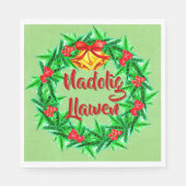 Nadolig Llawen Welsh Merry Christmas Luncheon Serviette (Vorderseite)