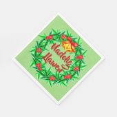 Nadolig Llawen Welsh Merry Christmas Luncheon Serviette (Ecke)