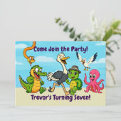 Nae Nae & Lulu Adventure Party Einladung (Stehend Vorderseite)