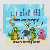 Nae Nae & Lulu Adventure Party Einladung (Vorne/Hinten)