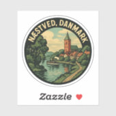 Næstved Dänemark Kirche Aufkleber (Blatt)