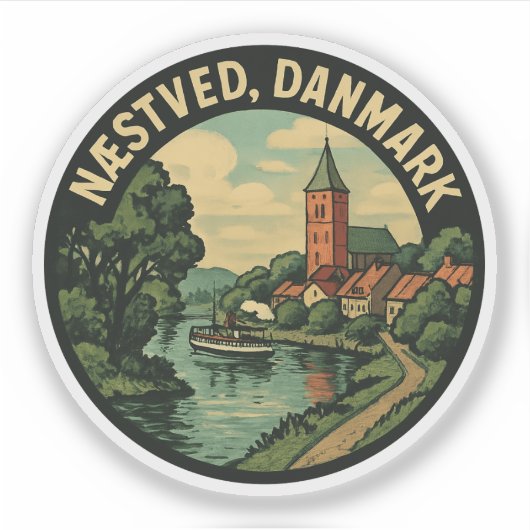 Næstved Dänemark Kirche Aufkleber (Vorderseite)
