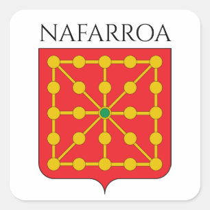 Nafarroa Quadratischer Aufkleber