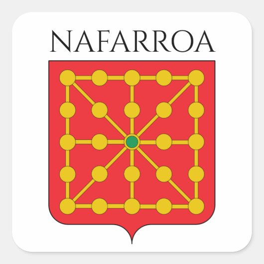 Nafarroa Quadratischer Aufkleber (Vorderseite)