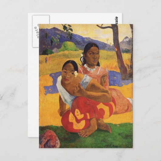 'Nafea Faa Ipoipo' - Paul Gauguin Postkarte (Vorne/Hinten)