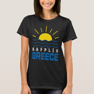Nafplio Griechenland Sonnenschein und Meereswellen T-Shirt