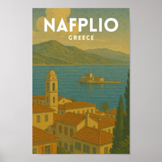 Nafplio Griechenland Vintag Journey Poster (Vorne)
