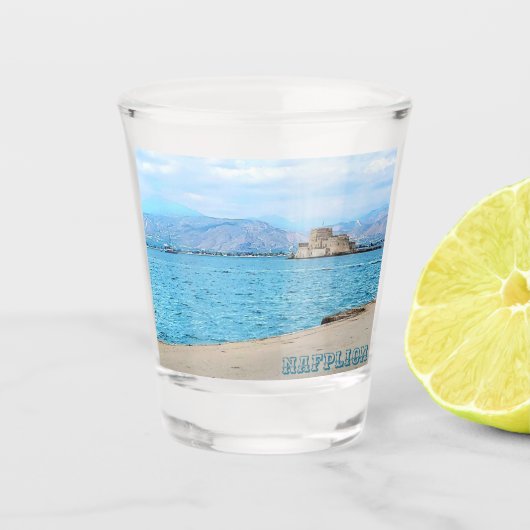 Nafplion Griechenland Souvenir Schnapsglas (Vorderseite)