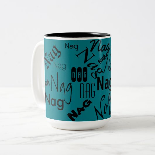 Nag Nag Nag Zweifarbige Tasse (Vorderseite Links)