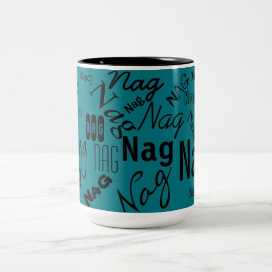 Nag Nag Nag Zweifarbige Tasse (Mittel)