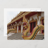 Naga, 9 Story Stupa, Khon Kaen Postkarte (Vorne/Hinten)