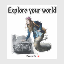 Naga Exploration World Travel Fantasy Art Sticker