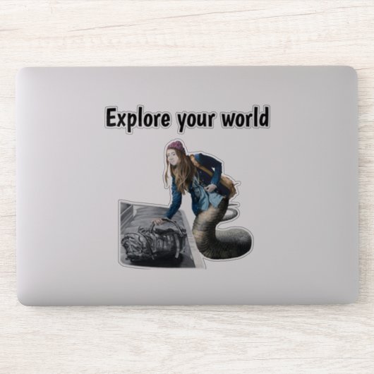 Naga Exploration World Travel Fantasy Art Sticker (Computer)