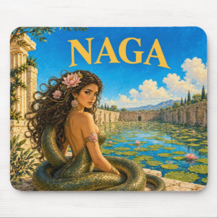 Naga, Gothic Fantasy Monster Mousepad