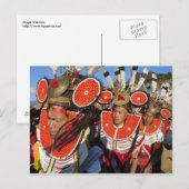 Naga-Krieger Postkarte (Vorne/Hinten)