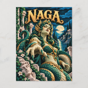 Naga, Paper Cut Monster Postkarte