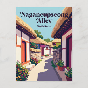 Naganeupseong-Gasse Südkorea Postkarte