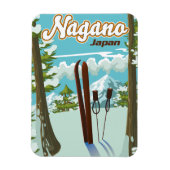 Nagano Japan Skipposter Magnet (Vertikal)
