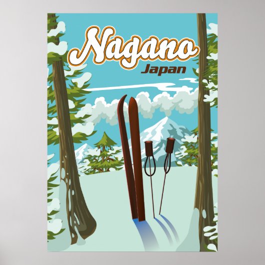 Nagano Japan Skipposter Poster (Vorne)