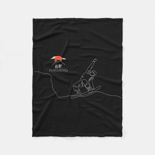 Nagano Snowboard Fleecedecke (Vorderseite)