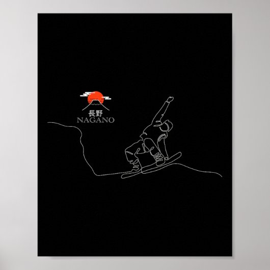 Nagano Snowboarden Poster (Vorne)