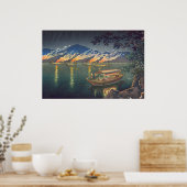 Nagaragawa Kormorant Fischen Tsuchiya Koitsu Poster (Küche)