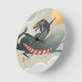 Nagasaki Dragon Round Wall Clock Runde Wanduhr (Winkel)