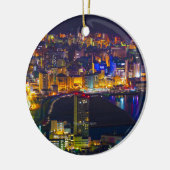 Nagasaki Japan in der Nacht Keramik Ornament (Links)
