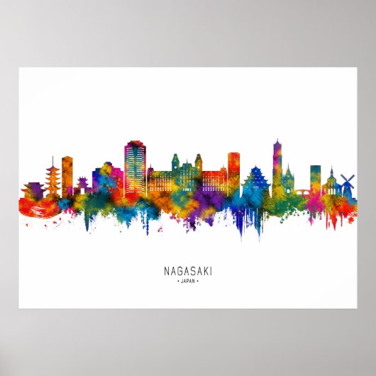 Nagasaki Japan Skyline Poster (Vorne)