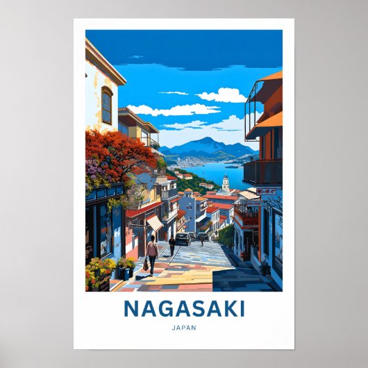 Nagasaki Japan Travel Poster (Vorne)