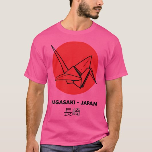 Nagasaki Origami Art eine Hommage an die japanisch T-Shirt (Vorderseite)