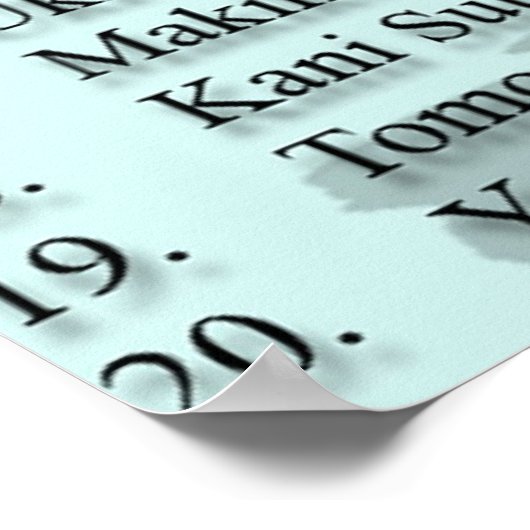 Nage Te List Poster (Ecke)