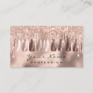 Nägel Art Glitzer Skin Rose Tropfen Manicus QR Co Visitenkarte