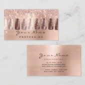 Nägel Art Glitzer Skinny Rose Manicure Makeup Visitenkarte (Vorne/Hinten)