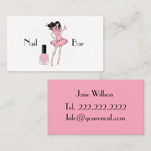 Nagel-Bar Visitenkarte (Vorne/Hinten)