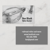 Nägel des Datums für das Festmachen von Schienenfa Visitenkarte (Vorne/Hinten)