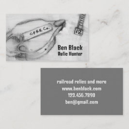 Nägel des Datums für das Festmachen von Schienenfa Visitenkarte