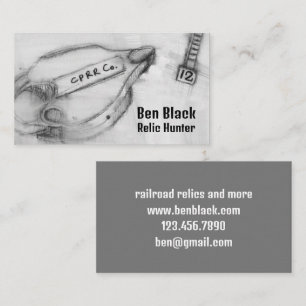 Nägel des Datums für das Festmachen von Schienenfa Visitenkarte