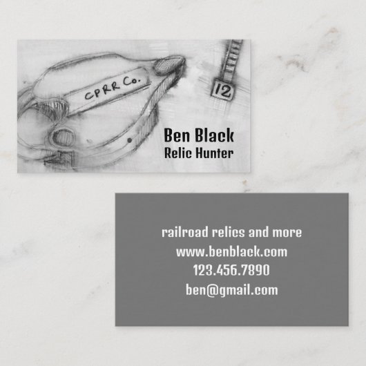 Nägel des Datums für das Festmachen von Schienenfa Visitenkarte (Vorne/Hinten)