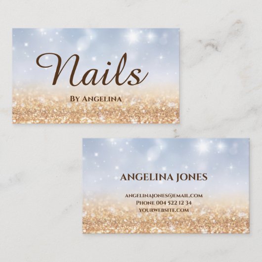 Nagel eleganten Typographie Visitenkarte (Vorne/Hinten)