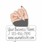 Nägel-Geschäftsbeschreibung Aufkleber (Vorderseite)