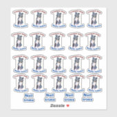 Nägel getrimmter Hundaufkleber Aufkleber (Blatt)